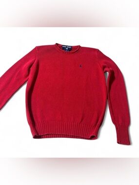 Ralph Lauren Men’s Red Crewneck Knit Sweater